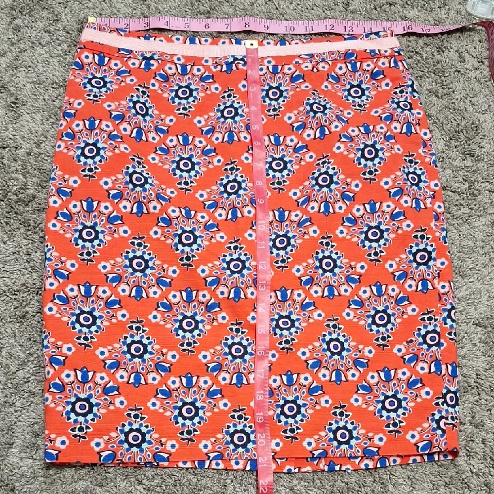 Boden Lined Midi Pencil Floral Skirt - 8P- Resort Wear-Red